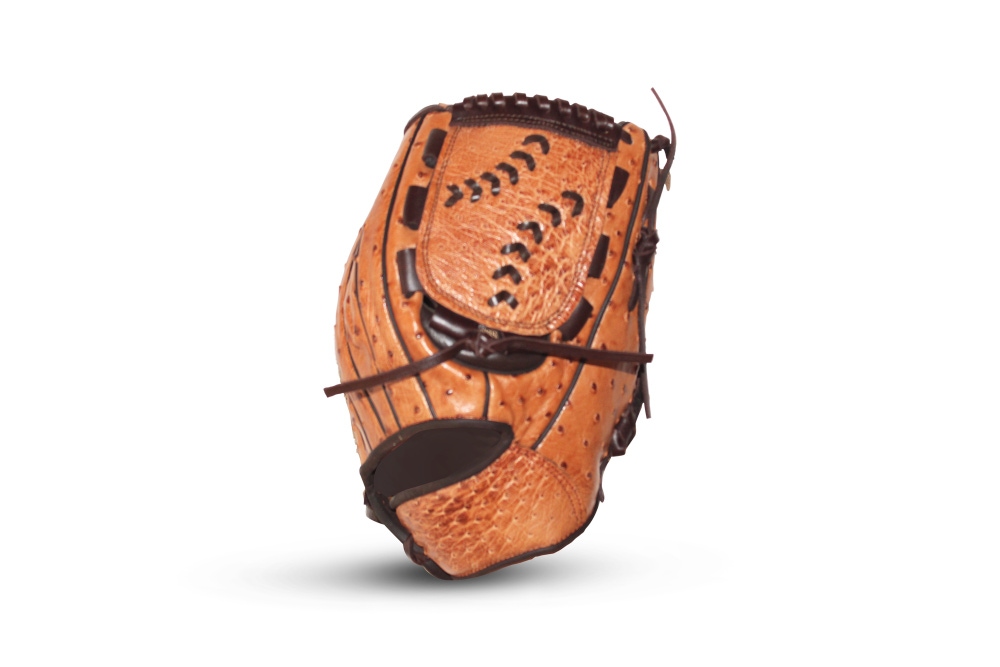 12 inch ostrich leather baseball glove
