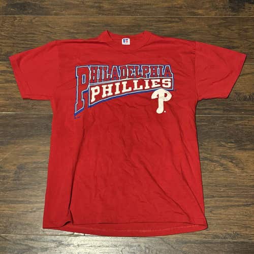 Philadelphia Phillies Russell Athletic Vintage MLB Baseball NuBlend Shirt Sz M