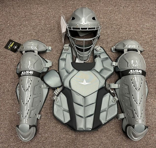 All Star Top Star Intermediate Ages 13-15 Baseball Catchers Gear Set - Graphite
