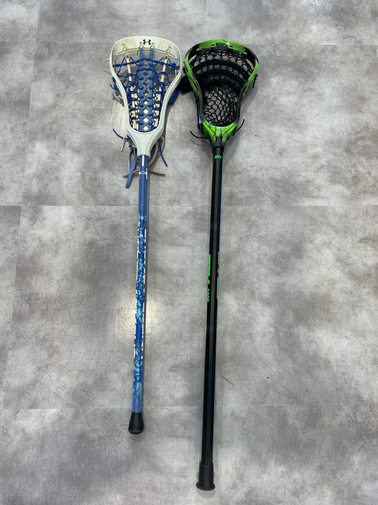 Used Under Armour and STX Lacrosse Sticks For Beginners