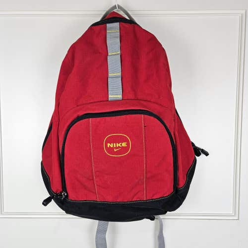 Vintage Nike Backpack Red Sports Travel Hiking 15"x16"