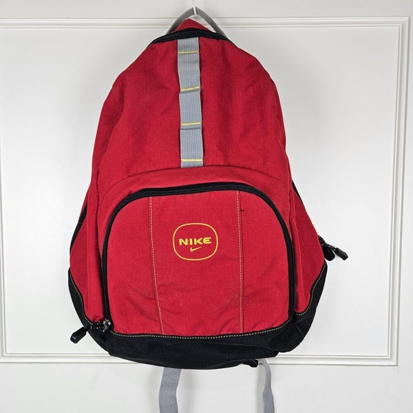 Vintage Nike Backpack Red Sports Travel Hiking 15"x16"