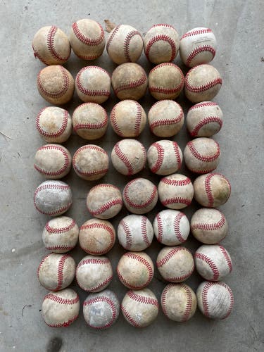 40 Used Baseballs