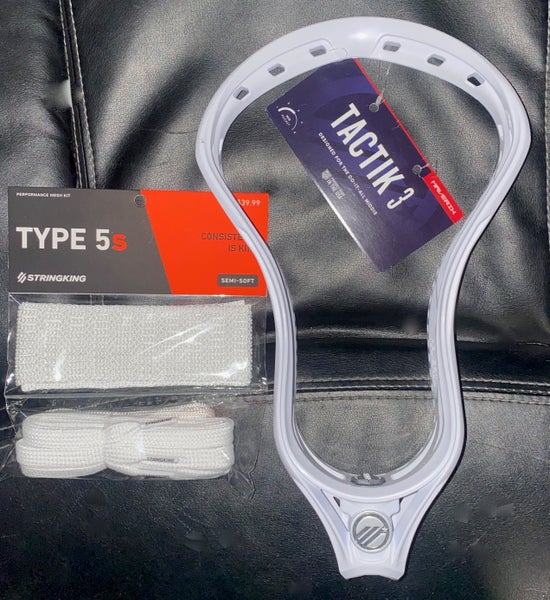 New! Maverik Tactik 3.0 Lacrosse Head w Stringking 5s Mesh kit valued at $40.00!!
