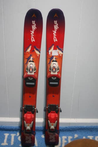 Used Girls Dynastar 80 cm All Mountain First Girl Skis With Look 2.5 Bindings