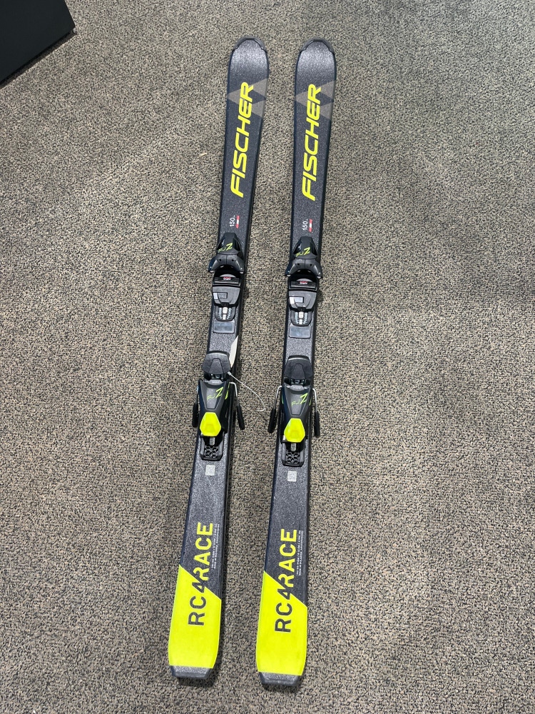 Used Fischer RC4 Race 150 cm All Mountain Skis With Bindings