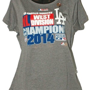 Los Angeles LA Dodgers NL West Division Champs - Women JR Small Grey Shirt 2014