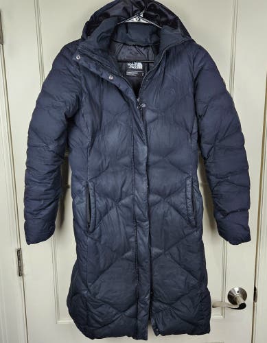 The North Face Metropolis 550 Down Parka Coat Women Size S Black Jacket Winter