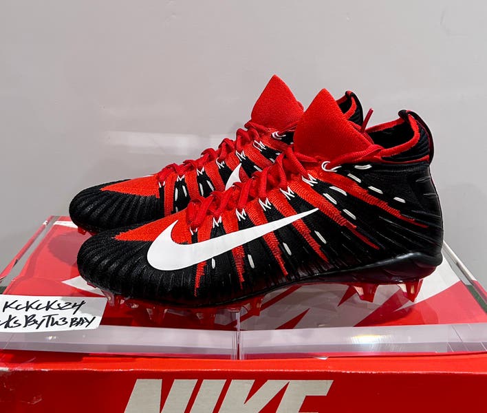 Nike Alpha Menace Elite TD P Cleats size 10 Mens Red Black  display picture 3