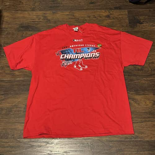 Boston Red Sox 2007 MLB American League AL Champions Red Lee Sport Shirt Sz 2XL