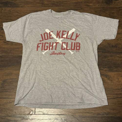 Joe Kelly Fight Club Boston MA Baseball Sully's Brand Sportswear Gray Size XL