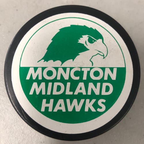 Moncton Midland Hawks puck (MJHL)