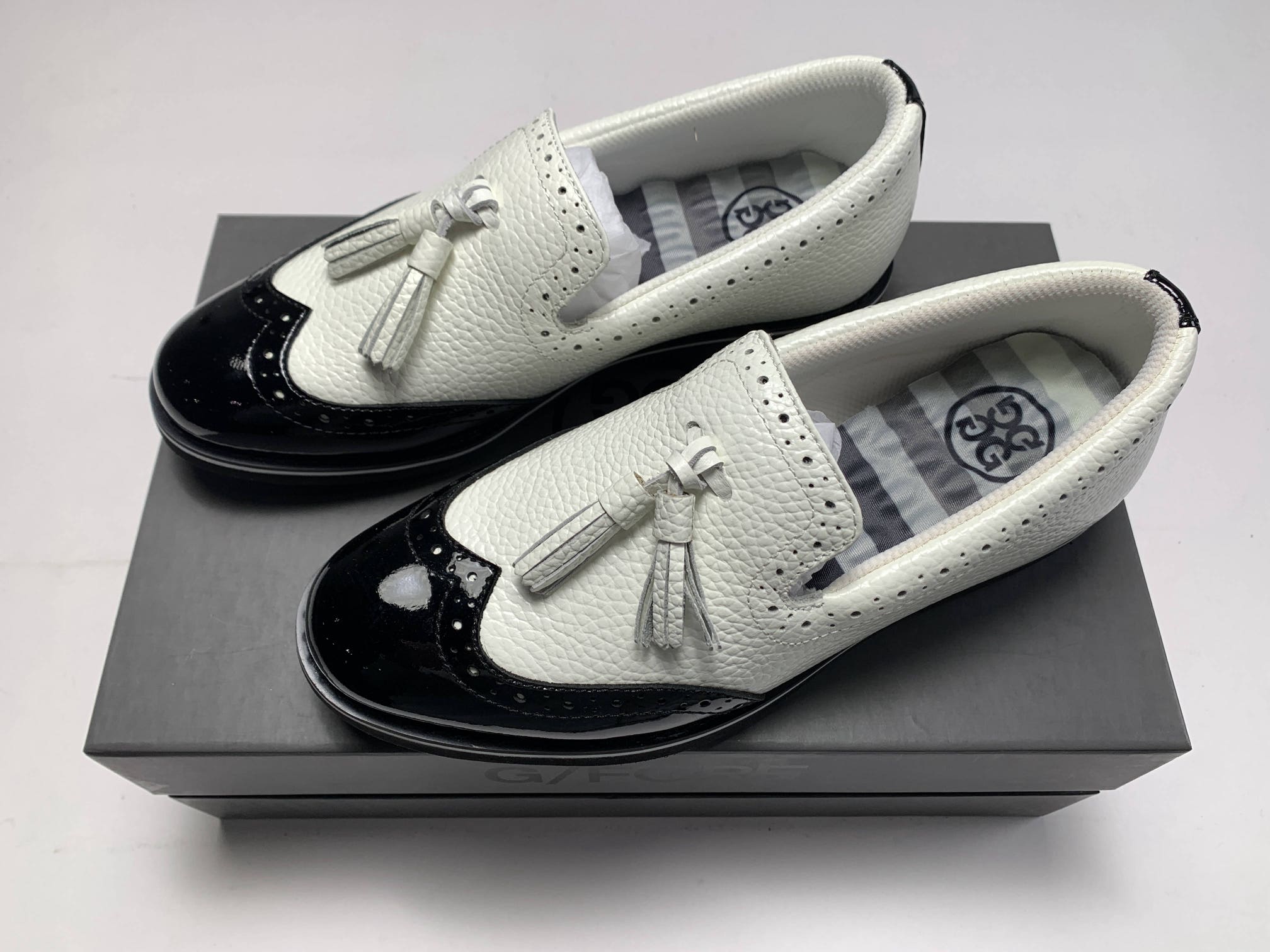 G/Fore Ladies Brogue Cruiser Golf Shoes White Women's SZ 7.5 (G4LS20EF09)