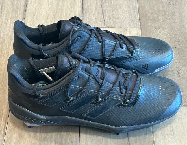 Size 8.5 Men’s Adidas Adizero Afterburner Metal Baseball Cleats Triple Black