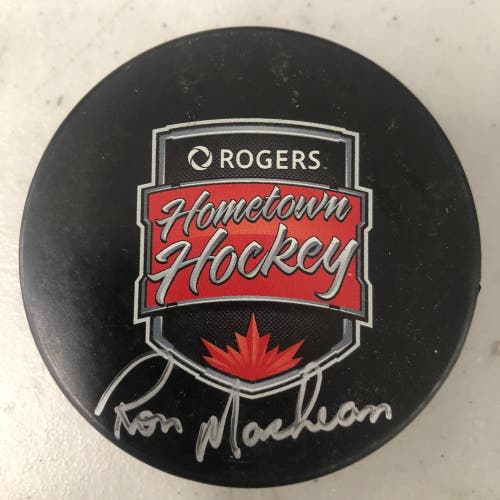 Ron MacLean autographed puck (Hockey Night in Canada)