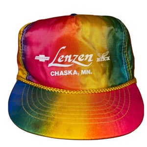 Vintage Lenzen Chevrolet Buick Dealer Chaska Minnesota RARE Strapback Hat