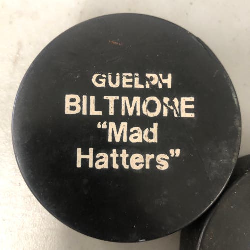 Guelph Biltmore Mad Hatters puck (OHA JrA)