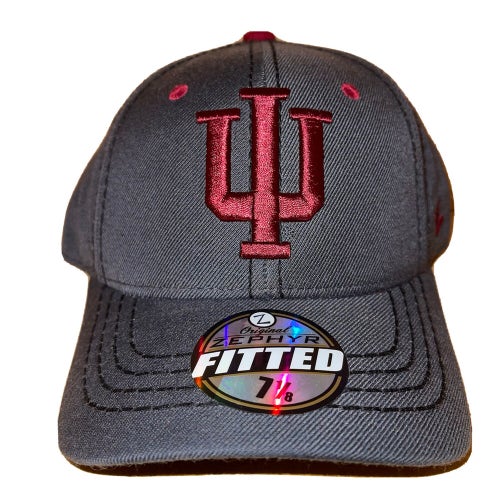 Indiana Hoosiers Zephyr Stretch Fitted Hat Cap NEW One Size Fits All