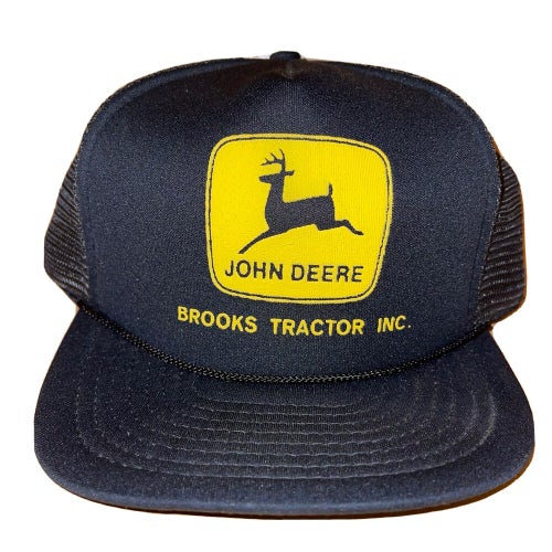 Vintage 80s John Deere Brooks Tractor Milwaukee Wisconsin Snapback Trucker Hat