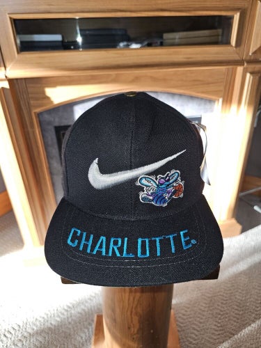 Vintage RARE New Nike Charlotte Hornets Bootleg NBA Sports Hat Cap Vtg Snapback