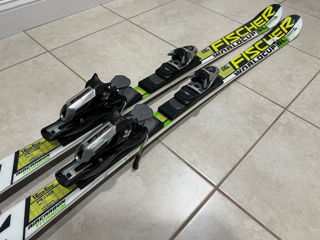 Used Unisex Fischer 166 cm Racing RC4 World Cup SL Skis With