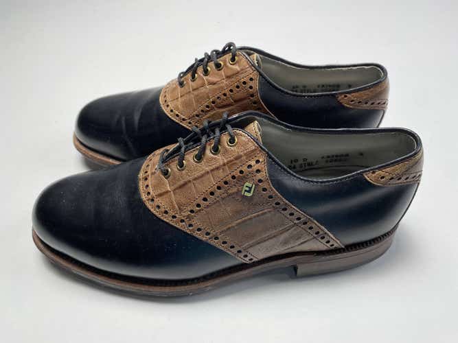 FootJoy Classics Dry Premiere Golf Shoes Black Men's SZ 10 (50608)