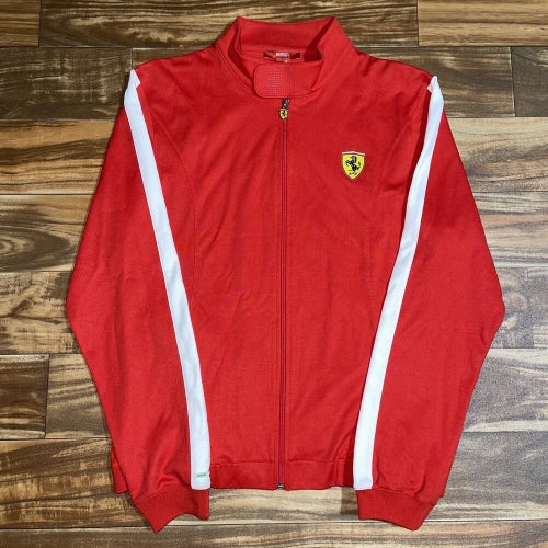 Ferrari “Live In The Fast Lane” Full Zip Track Racing Jacket Size L/XL