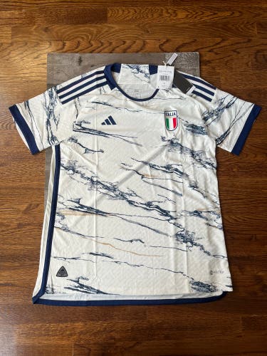 Adidas Women’s 2023 Italia Team Italy Authentic Away Soccer Jersey Large $120