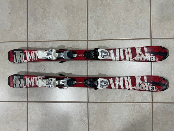 Volkl Unlimited jr skis 100 cm All Mountain skies with Marker bindings