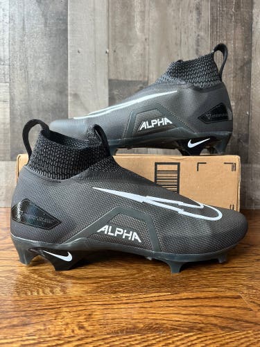 Nike Alpha Menace Elite 3 Black Football Cleats CT6648-010 Mens Size 11.5 NEW.