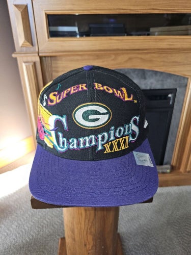 Vintage Super Bowl XXXI Green Bay Packers Champion Logo Athletic Hat Snapback