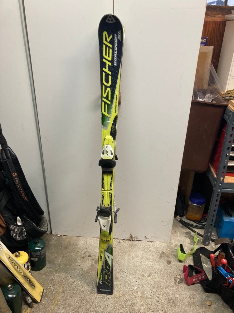 Unisex 2010 Junior With Bindings Max Din 7 Fischer RC4 World Cup SL Skis