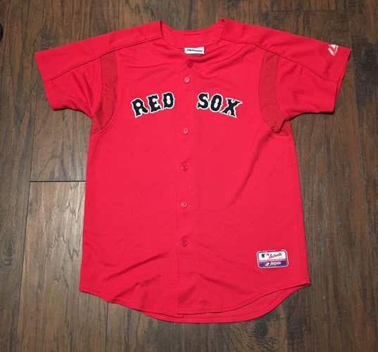Boston Red Sox MLB Majestic Authentic Spring Training Red Jersey Size Youth XL
