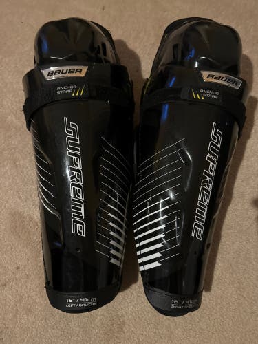 Used Bauer 16"  Supreme S190 Shin Pads