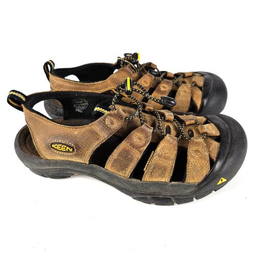 Keen Newport Women's Saddle Brown Leather Sport Sandals Waterproof Size: 10