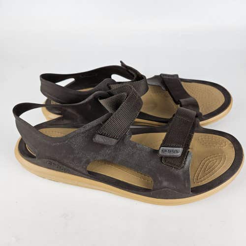 Mens Crocs Swiftwater Expedition Sandals Shoes Size 11 Brown 206526