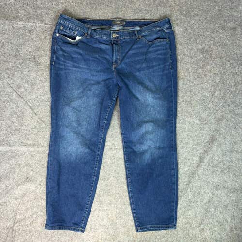 Torrid Women Jeans Plus 24T Tall Blue Denim Pant Skinny Stretch Medium Wash Mid