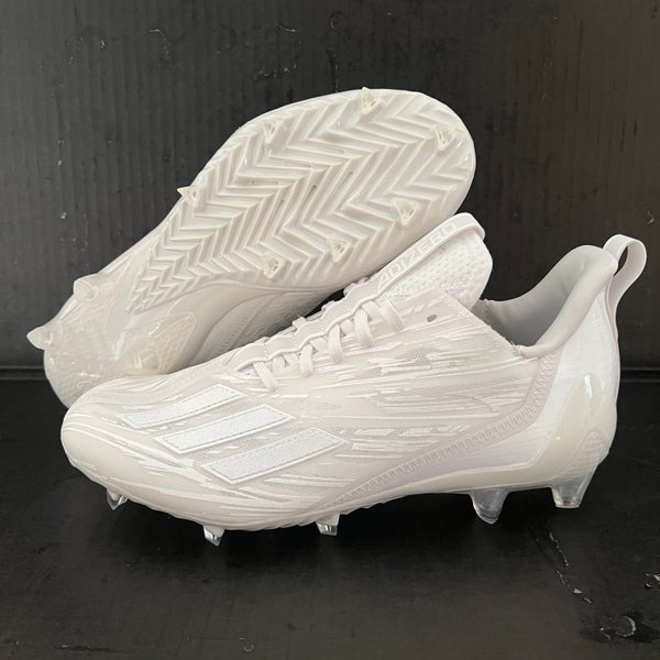 (Size 8) Adidas Adizero 'Triple White' Lacrosse/Football Cleats