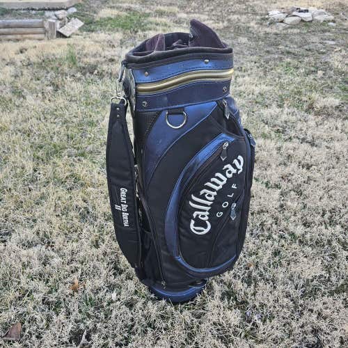 Callaway Great Big Bertha II Golf Staff Bag 7 Way Black Blue Shoulder Strap