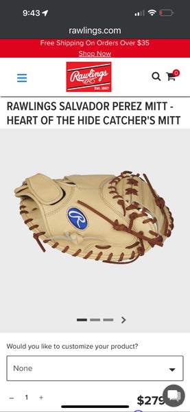 Rawlings Salvador Perez Catching Mitt SidelineSwap