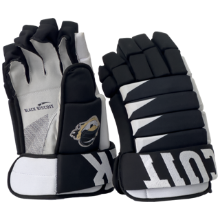 Black Biscuit "ALEX" Hockey Gloves - Black/White