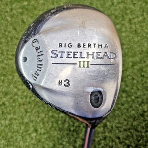 Callaway Big Bertha Steelhead III #3 Wood / RH / Ladies Graphite ~41.75" /jd7012