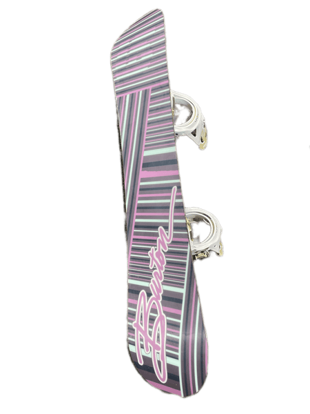 Used Burton Feather 44 144 Cm Women's Snowboard Combo