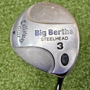 Callaway Big Bertha Steelhead 3 Wood  /  RH  / Regular Graphite ~43.25" / jd7014