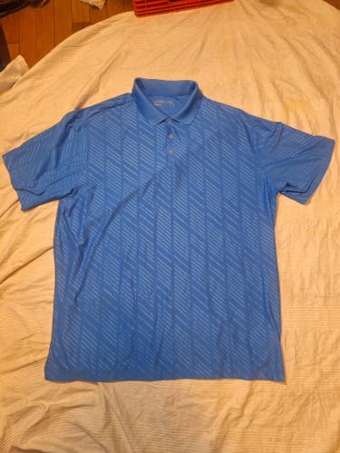 nike golf dri-fit polo shirt mens xxl quick dry moisture wicking ln!! blue