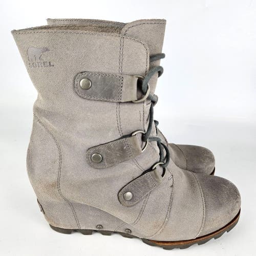 Sorel Joan of Arctic NL2213-060 Women's Size: 9.5 Waterproof  Boots Gray Wedge