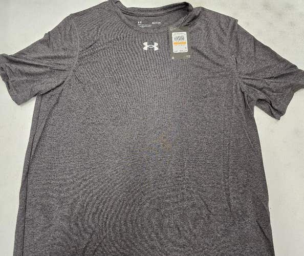 Under Armour Mens Locker Tee 2.0 Short Sleeves CHARCOAL GRAY 1305775 090 $25 LG