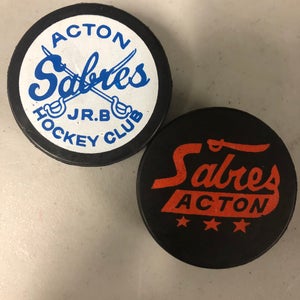 Acton Sabres puck (OHA JrB & JrC)