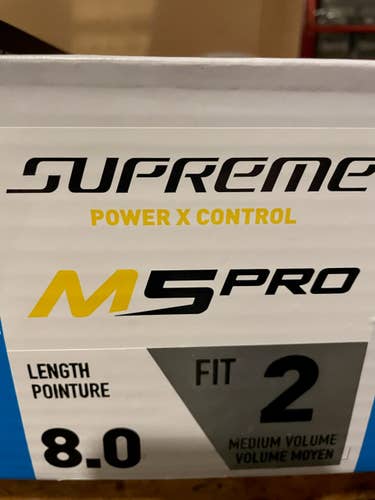 New Senior Bauer Supreme M5 Hockey Skates 8 with Fly TI