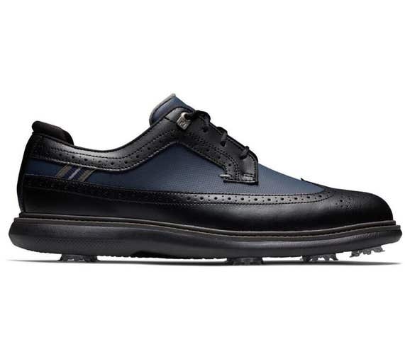 FootJoy Traditions Wing Tip Golf Shoes 57922 Navy 9.5 Medium New in Box #99999
